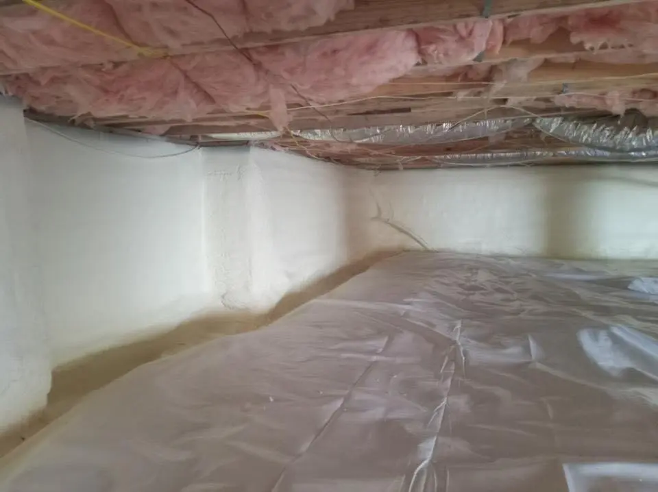 Crawl space encapsulation with closed-cell spray foam for Attic Insulation in McKeesport